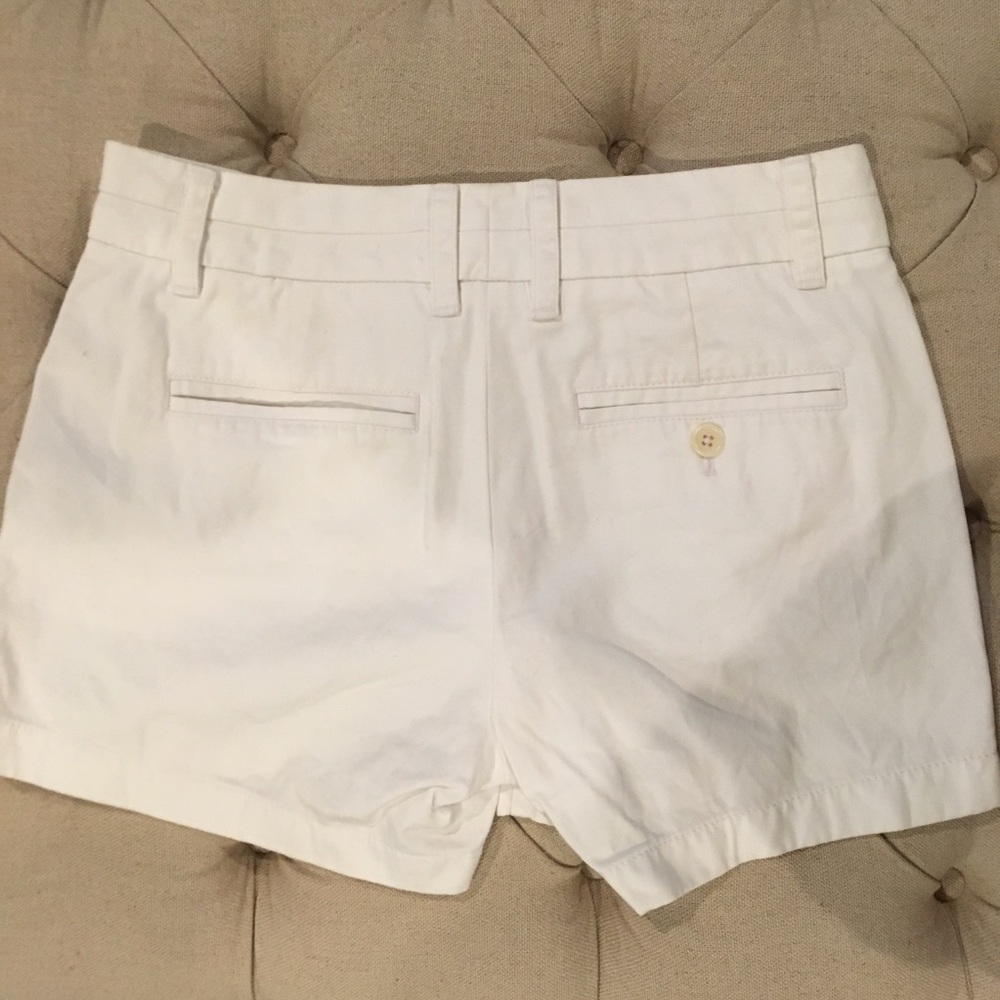 J Crew Chino White Cotton Shorts Size 00 BUNDLE 2 SAVE 10% ONE SHIPPING - Picture 2 of 4